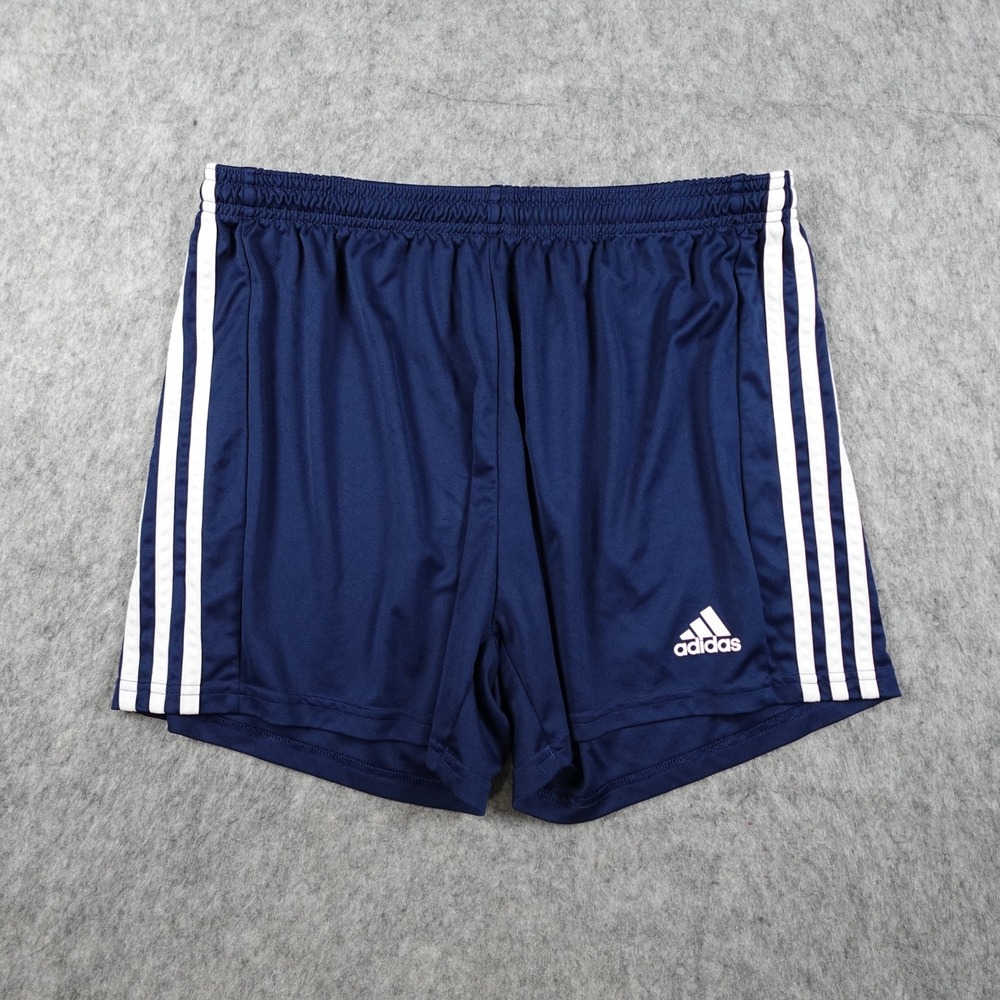 Adidas Short Women Large Navy Blue Squadra 21 Soccer Workout Gym Athletic 4"